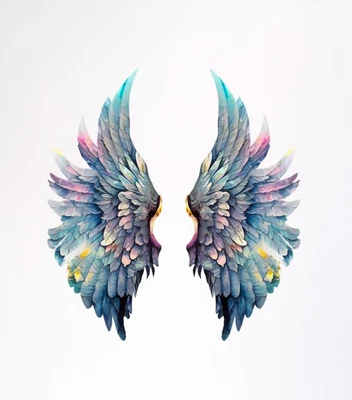 £3.49 • Buy Angel Wings Wall Art Colourful Vinyl Sticker Decals Z071