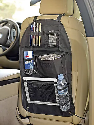 Sumex Branded Cars Black Back Seat Travel Organizer Tidy Bag With IPad Holder • £8.99