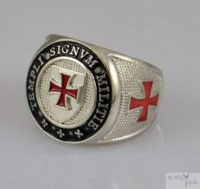 KNIGHTS TEMPLAR Masonic Militie Signum Heavy Quality Ring Sizes 19-22mm SUWZ • £6.95