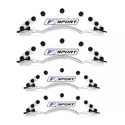 F SPORT Brake Caliper Cover | Customized Design  (4 Pieces)  | White • $79.90