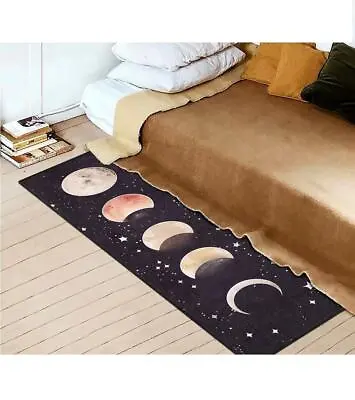 Celestial Moon Phases Large Bedroom Office Living Room Floor Rug Mat Room Decor • $35.44