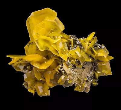 Yellow Tabular WULFENITE With MOTTRAMITE Touissit Morocco • $65