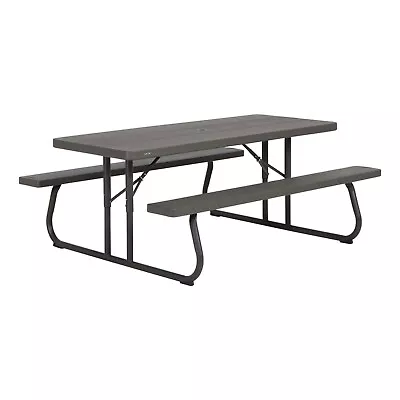 Lifetime Folding Picnic Table 60110 6-Foot Plastic Top Brown • $299.99