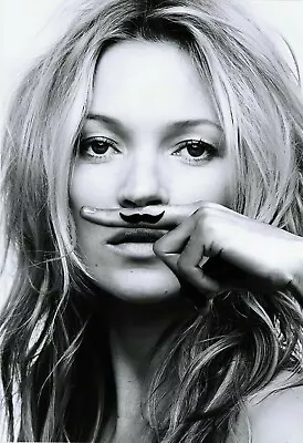 Kate Moss Vogue Style Canvas Framed Paper Picture Print Art Wall Art Home Office • £42