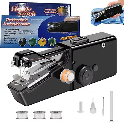 Handy Stitch Mini Handheld Electric Sewing Machine Portable AA Battery - New • £12