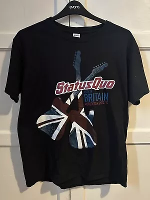Status Quo Made In England Tour Tshirt World Tour 2012/13 Size L • £14.99
