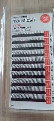 Salon System Marvelash J Curl Black Individual Lashes 0.20 Volume 11mm • £6