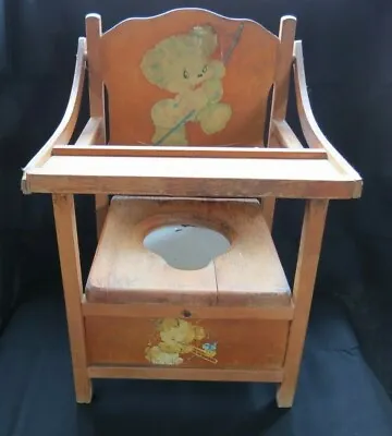 Antique Wooden Potty Chair Toilet Trainer • $79.99