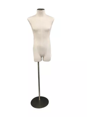 Male Dressmakers Mannequin Premium - Calico Torso With Adjustable Stand • $449