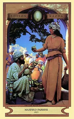 Maxfield Parrish Lampseller Of Bagdad Art Deco Print 11 X17  On Poster Stock ! • $12.95