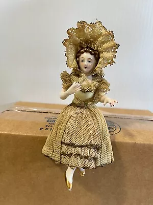 Girl In Lace Shelf Sitter Made In Occupied Japan • $21.95