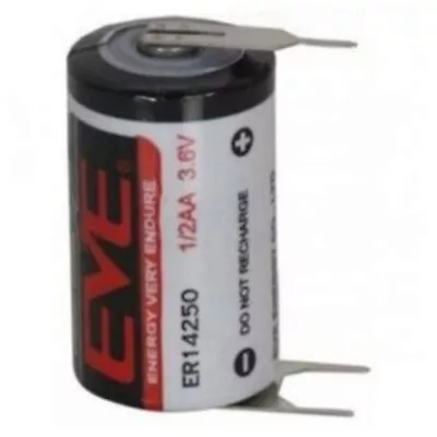 EVE - ER14250/PFR - BATTERY LITHIUM 3.6V 1/2AA PCB 8mm Spacing • £10.19