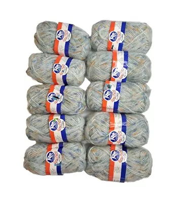 Lana Moro Lot Of 10 Brushed Worsted Weight 1oz Yarn Offwhite Blue Orange 1617 • $49.95