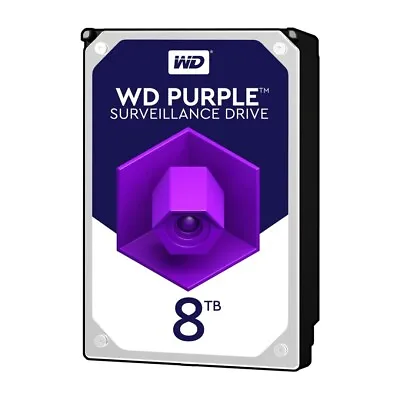 WD Purple WD84PURZ 8TB HDD 3.5 Inch SATA III Surveillance Internal Hard Drive • £196.20