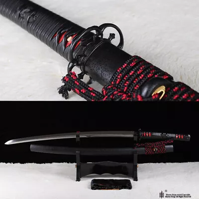 Kogarasu-Maru Double Edge Katana Japanese Sword Samurai 9260 Spring Steel Sharp • $157.17