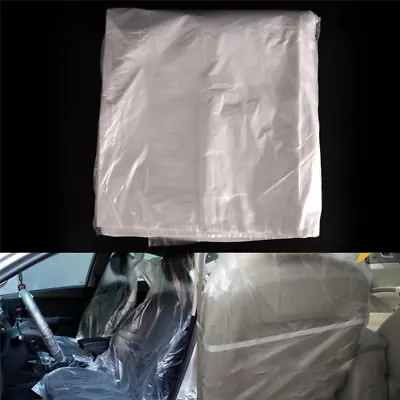 10pcs Disposable Plastic Car Seat Covers Protectors Mechanic Valet Roll PlastS/S • $15.22
