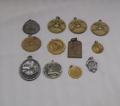 12vintage 1st ½ 20th C. Sports Medals Basketball (2)/figure Skating (4)/ Boxing • $15