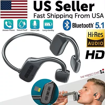 $11.95 • Buy Bone Conduction Headphones Bluetooth 5.1 Wireless Headset Earbuds Outdoor Sport