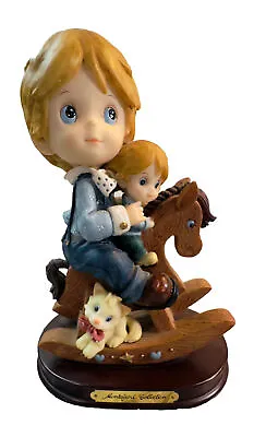 Montefiori Collection Two Children Rocking Horse Boys Christmas Holliday • $24.95