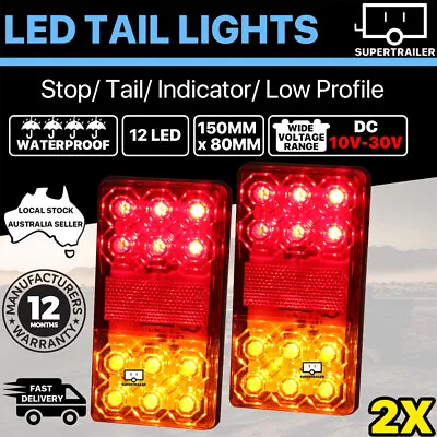 $31.30 • Buy 2x Trailer Lights 24 LED Tail Light Truck Camper UTE Caravan Rear Stop Indicator