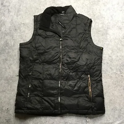 Eddie Bauer Down Vest Mens Tall Lare LT Black Puffer Full Zip Warm • $39.95