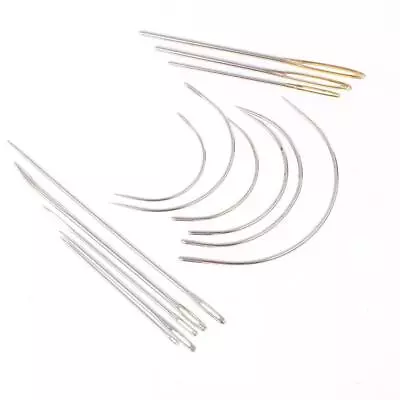 £6.37 • Buy 14 Pieces Curved Upholstery Hand Sewing Needles Kit Home For Leather, Blankets,