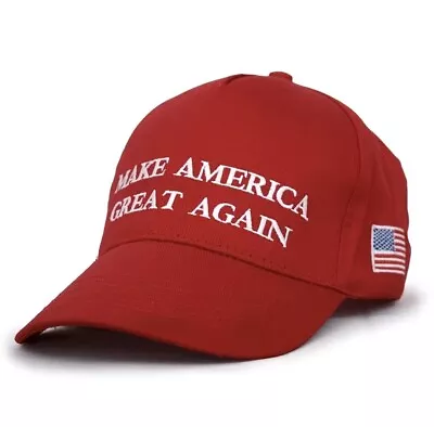 Make America Great Again Maga Hat Adjustable Baseball Cap W/ American Flag • $12.33