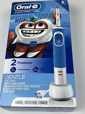 Oral-B Braun Kids Electric Toothbrush Rechargeable 2-Minute Timer Gentle • $18