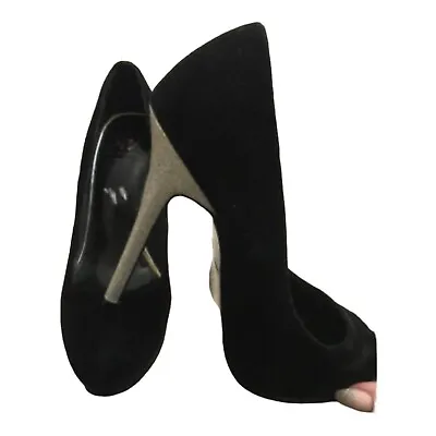 £14.99 • Buy Holly Willoughby Women’s Black Velvet Stilettos Xmas Party Shoes Size 5 BNWOB