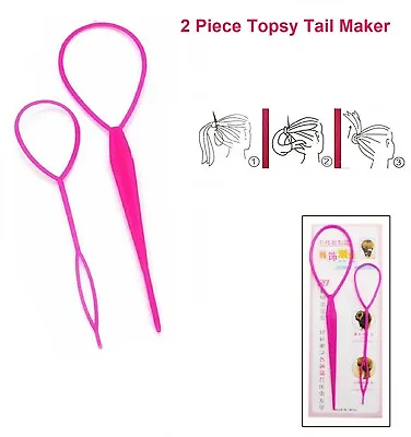 Topsy Tail Hair Braid Ponytail Braid Maker Hair Styling Accessories EasyUse Tool • £1.99