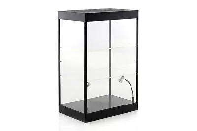 Large Led Lighted Display Case W/ 2 Adjustable Shelves 9927mbk Diecast 1/18 1/24 • $59.95