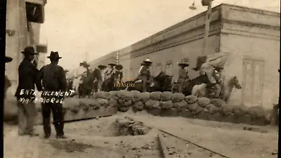 C.1910 RPPC MEXICAN REVOLUTION RIFLE PIT MATAMOROS CAVALRY PHOTO Postcard P35 • $125