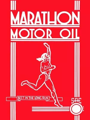 Marathon Motor Oil - Best In The Long Run NEW Sign 24 X 30  USA STEEL • $129.88