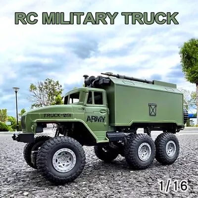  RC Military Truck For Boys 4-7 1:16 Remote Control 4WD Off-Road Crawler  • $43.66