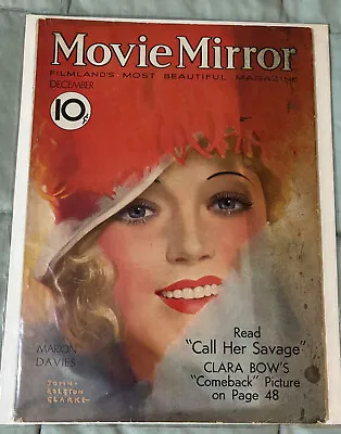 Movie Mirror Dec 1932 Marion Davies Movie Fan Magazine VG+ Complete Spine • $19.99