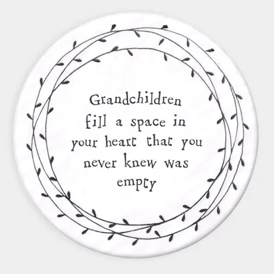 East Of India Leaf Coaster Grandchildren Fill A Space Sentimental Keepsake Gift • £5.99