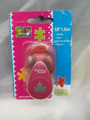 New Vaessen Creative Creations  Craft Paper Punch Maple Leaf 5/8  Small Pink Red • $18