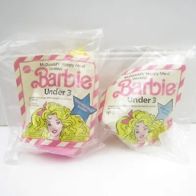 Barbie - Vintage 1990 Mcdonalds Under 3 Happy Meal Toys - Lot Of 2 • $5