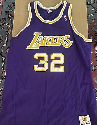 RARE Vintage Throwback Magic Johnson Los Angeles Lakers MacGregor Jersey Purple • $70