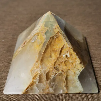 1.75 LB NATURAL Yellow PHANTOM MULTI-INCLUSIONS Pyramid Garden Crystal #30 • $99