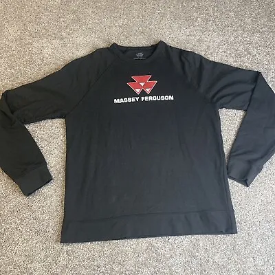 Massey Ferguson Men's XL Logo Pullover Sweatshirt Long Sleeve Black • $19.95