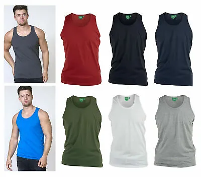 D555 Mens Long Length Pure Cotton Muscle Vest Duke Big Plus Sizes Medium To 8XL • £5.99