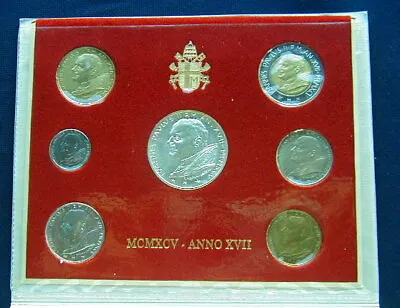 1995 Italy Vatican Complete Rare Set Coins UNC With Silver IN OFFICIAL FOLDER • $49.99