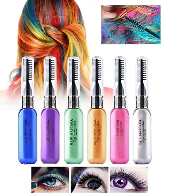 OHICO Temporary Hair Colour Dye Hair Chalk Fun Party Mascara - Choose Colour • £3.99