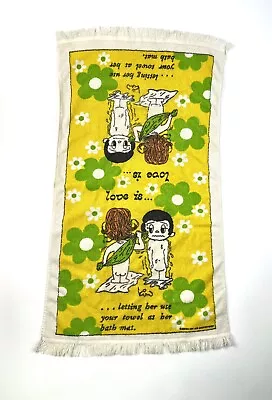 Sayco Love Is...Vintage Towel Kim Casali Cartoon Couple Made In USA Retro • $19.99