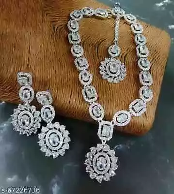$35.99 • Buy Indian Bollywood Gold Plated Kundan Choker Necklace Bridal Pearl CZ Jewelry Set