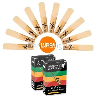 $8.95 • Buy NEW 10pcs Saxophone Reeds Alto Sax Reed Sax Bamboo Reeds Strength 2.5 AU