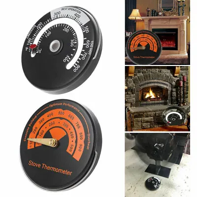 Magnetic Fireplace Fan Stove Thermometer For Log Wood Burner Temperature Gauge • $8.79