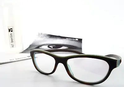 £249.49 • Buy IC! BERLIN Glasses Model Cosmic Ray 52-18 135 Chocolate Brown Turquoise Optic