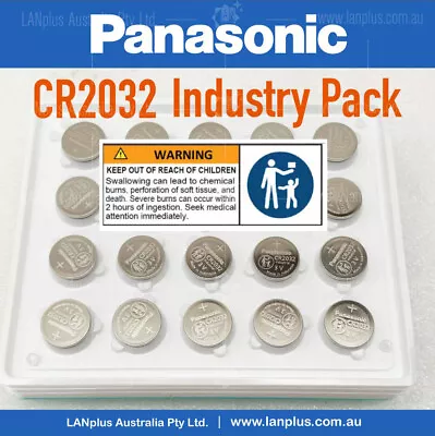 Panasonic 3V CR2032 Industry Lithium Button Coin Battery DL2032 ECR2023 GPCR2032 • $6.55